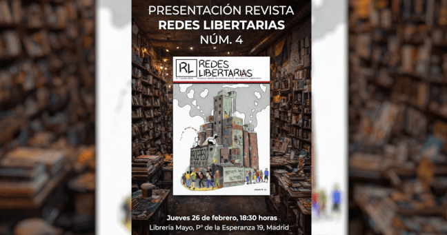 Presentación Redes Libertarias nº 4 en Madrid, Librería&nbsp;Mayo