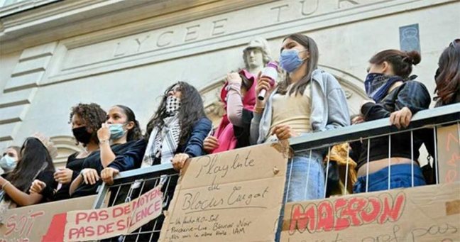 La lucha de los estudiantes de secundaria franceses crece día a día a pesar de la&nbsp;represión